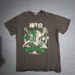 Anvil Power Rangers Gray T-Shirt -Anvil Loot Crate Exclusive-Japanese Text Sz M